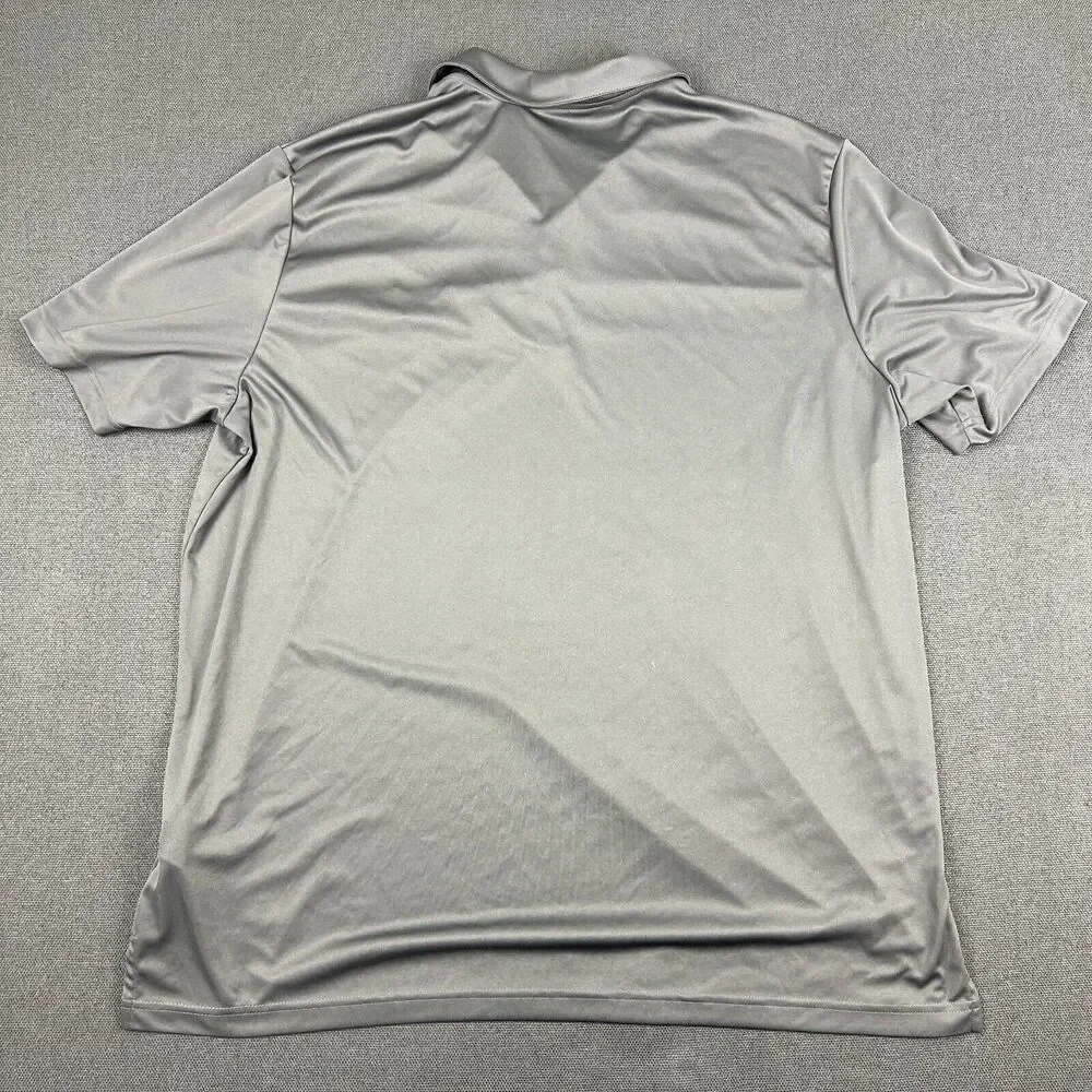 Adidas Golf Polo Mens 2XL Vizzy Hard Seltzer‎ Gray Striped